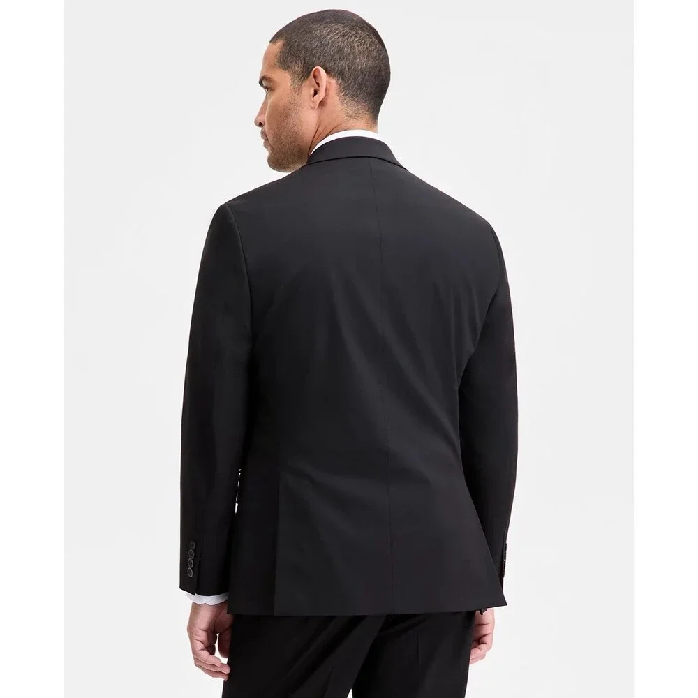 $395 NEW IZOD MENS 40R SOLID BLACK SUPER SOFT BLAZER SPORT COAT SUIT JACKET ONLY